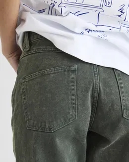 Carla Colour Jeans - Dark Green - Woodbird Female